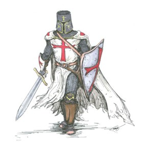 ציור אנימציה של צלבן - המחנה האילוזי של ימי הביניים