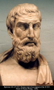 פסל בדמותו של הפילוסוף אפיקורס מהמאה ה-3 לפני הספירה.